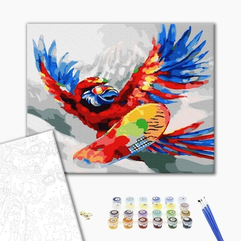 Картина по номерам Поп Арт - Яскравий папуга