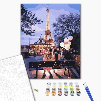 Картина по номерам Города - Подружки в Парижі