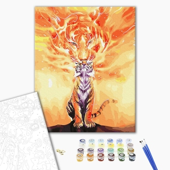 Картина по номерам Тварини, птахи та риби - Енергія тигра