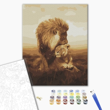 Картина по номерам Тварини, птахи та риби - Левина любов