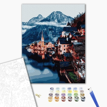 Картина по номерам Пейзажі - Зимовий Гальштат