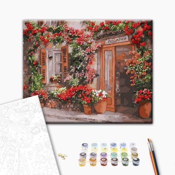 Картина по номерам Города - Квіткова вуличка