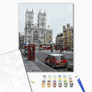 Картина по номерам Города - Вулиця біля Вестмінстерського абатства