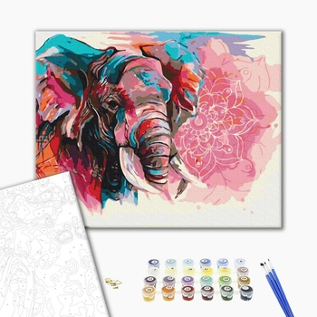 Картина по номерам Абстракції - Індійський слон