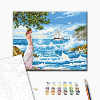 Картина по номерам Люди на картинах - Очікування біля моря