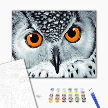 Картина по номерам Тварини, птахи та риби - Совині очі