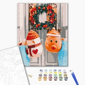 Картина по номерам Затишок, зима, Новий рік, Різдво - Різдвяний ранок