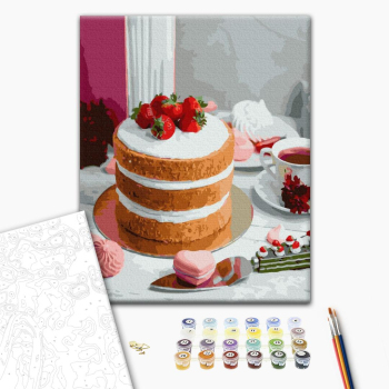 Картина по номерам Натюрморти - Ягідний десерт