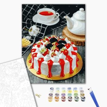 Картина по номерам Натюрморти - Апетитний тортик