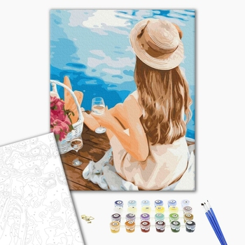 Картина по номерам Авторські колекції - Мрійниця в капелюшку