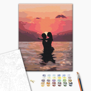 Картина по номерам Авторські колекції - Закохані на заході сонця