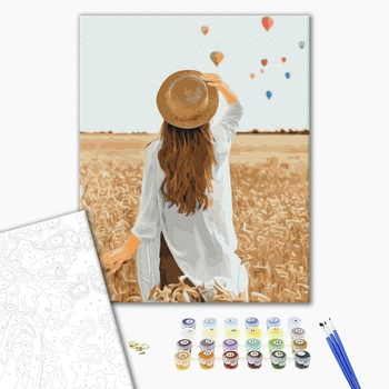 Картина по номерам Авторські колекції - Мандрівниця в житньому полі