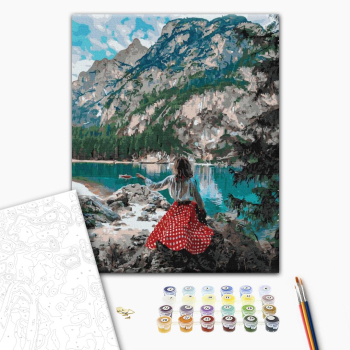 Картина по номерам Авторські колекції - Мандрівниця біля озера