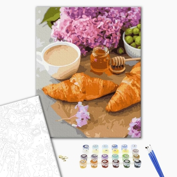 Картина по номерам Натюрморти - Медові круасани
