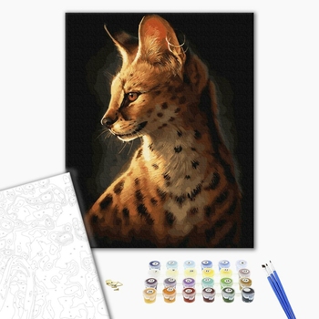 Картина по номерам Тварини, птахи та риби - Хижий оцелот