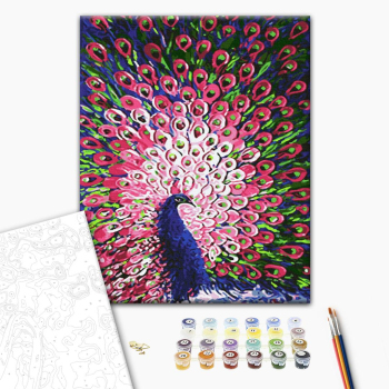 Картина по номерам Тварини, птахи та риби - Поважний павлін