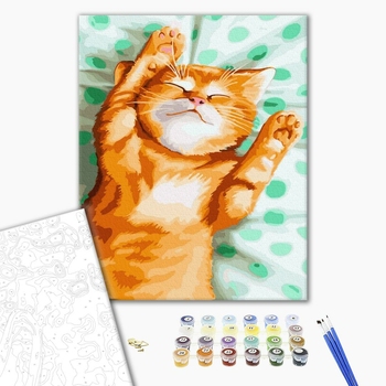 Картина по номерам Тварини, птахи та риби - Кошеня Рижун