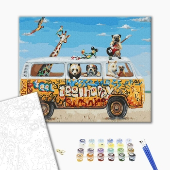 Картина по номерам Тварини, птахи та риби - Звірячі гастролі