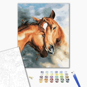 Картина по номерам Тварини, птахи та риби - Кінська ніжність