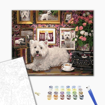 Картина по номерам Тварини, птахи та риби - Улюблена болонка