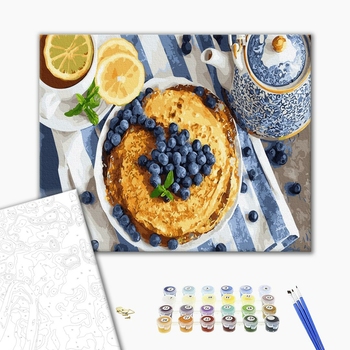 Картина по номерам Натюрморти - Млинці з лохиною