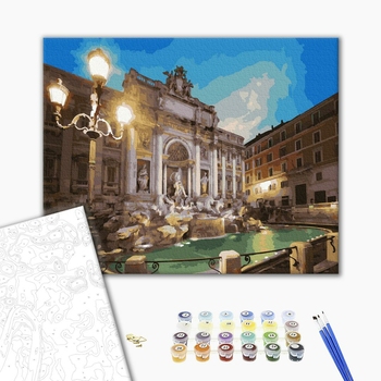 Картина по номерам Города - Вид на фонтан Треві