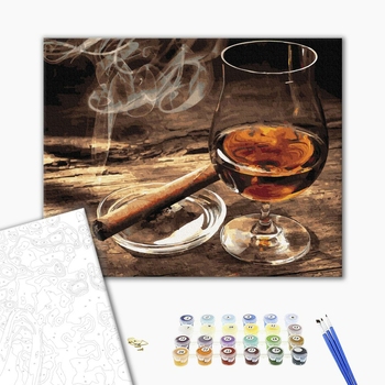 Картина по номерам Чоловічі - Дим сигари