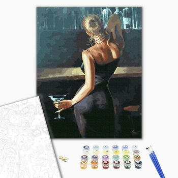 Картина по номерам Люди на картинах - Леді в чорному