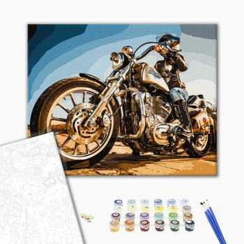 Картина по номерам Кораблі, автомобілі та літаки - Байк в пісках