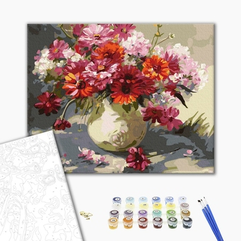Картина по номерам Квіти - Букет яскравих маргариток