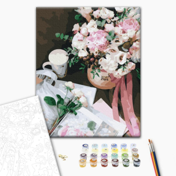 Картина по номерам Квіти - Квітковий роман