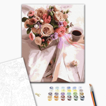 Картина по номерам Квіти - Ранковий букет