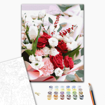 Картина по номерам Квіти - Зимовий букет