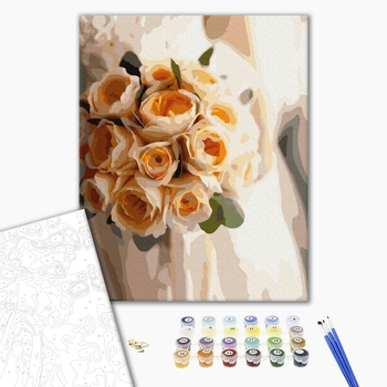 Картина по номерам Квіти - Букет нареченої