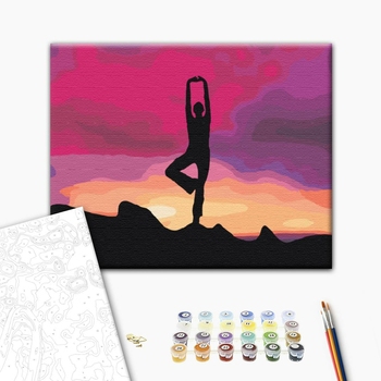 Картина по номерам Люди на картинах - Медитація на заході