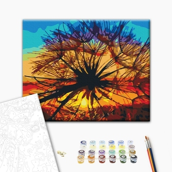 Одуванчик на закате лета