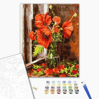 Картина по номерам Пейзажі - Букет польових маків