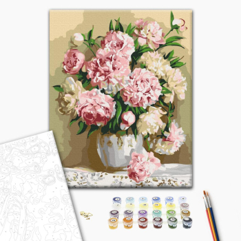 Картина по номерам Квіти - Букет пионов
