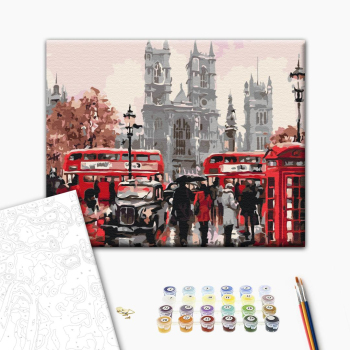 Картина по номерам Города - Дощовий Лондон