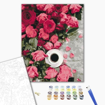 Картина по номерам Авторські колекції - Рожеві троянди