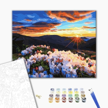 Картина по номерам Природа - Схід сонця в горах