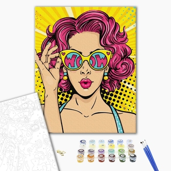Картина по номерам Поп Арт - Поп-арт діва