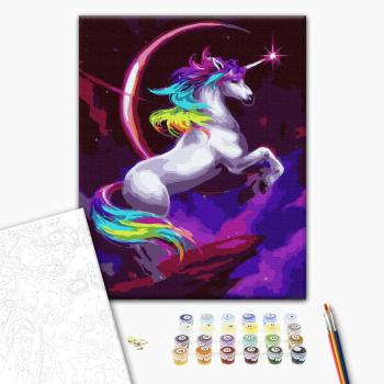 Картина по номерам Авторські колекції - Казковий веселковий єдиноріг