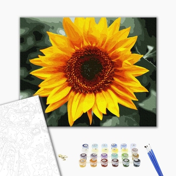 Картина по номерам Квіти - Яскравий соняшник