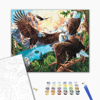 Картина по номерам Тварини, птахи та риби - Орлине гніздо