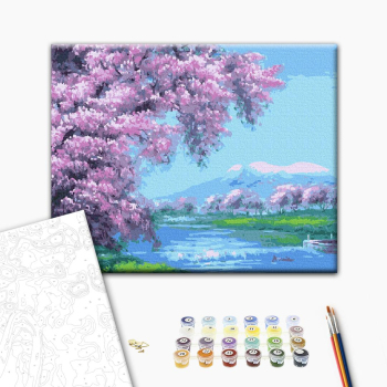 Картина по номерам Пейзажі - Весна у горах