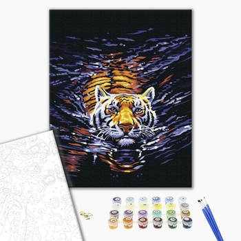 Картина по номерам Тварини, птахи та риби - Тигр плавець