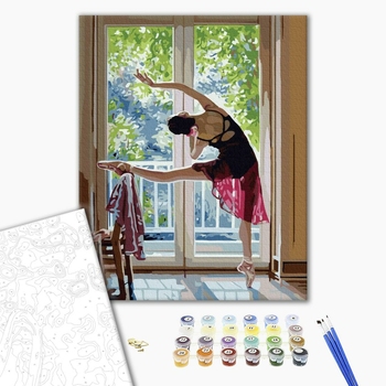 Картина по номерам Люди на картинах - Розтяжка балерини