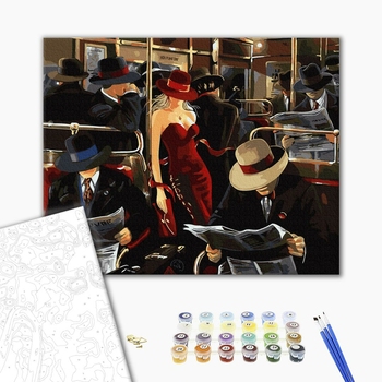 Картина по номерам Люди на картинах - Спокусниця в метро