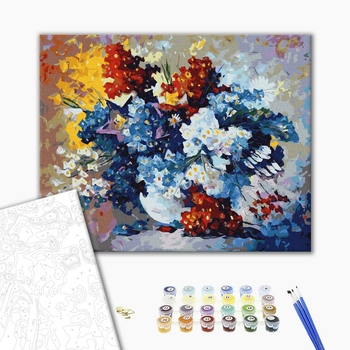 Картина по номерам Квіти - Букет масляними фарбами